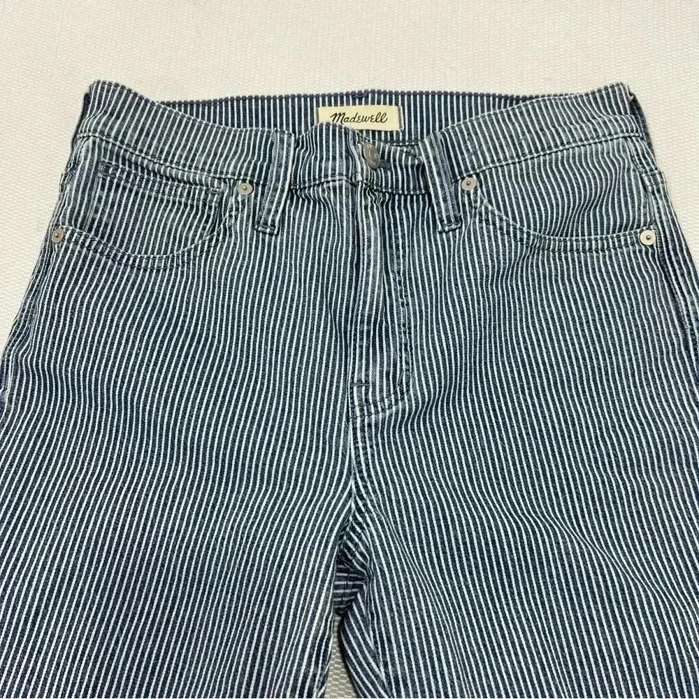 Madewell 9" Mid-Rise Skinny Jeans in Piper Stripe (Size 28 - Picture 11 of 13